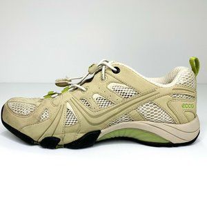 ECCO Women's Hiking Walking shoes Receptor Technology SZ 7-7.5 US Tan Lime Green
